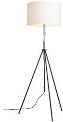 Rendl light studio R14067 LUTON/RON állólámpa, dekoratív Polycotton fehér/fekete/fém (R14067)