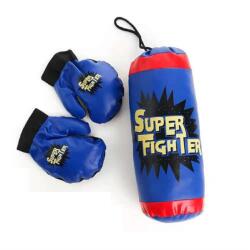  Felakasztható Boxzsák Boxkesztűvel Gyerekeknek Kék 43x16x16 cm