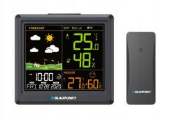 Blaupunkt Időjárás Állomás WS25 Hőmérő Higrométer Óra Ébresztőóra Tápegység (WS25BK)