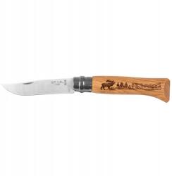 Opinel kés 8 inox tölgy Animal sorozat szarvas (OP-002332)