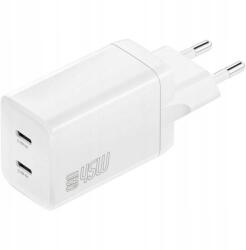 4smarts Hálózati töltő 4smarts 45W GaN 2xUSB-C fehér (4SMARTS PD PLUG DUAL 45W)