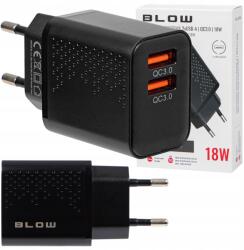 BLOW Gyors Hálózati Töltő Aljzat 2x Usb Qc 3.0 Pd 18W Univerzális (76-024#)