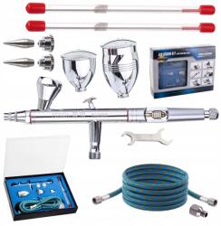 Fengda Airbrush Fengda Készlet 3 Fúvóka 0, 3 0, 5 0, 8 Tömlő Modellező Tartályok (BD-183K)
