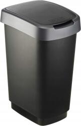Rotho Twist billenő szemeteskosár 25 l fekete/szürke (1754308850)