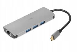 iBOX Usb hub dokkoló állomás iBOX IUH3RJ4K RJ45 Hdmi Sd PD100W (IUH3RJ4K)