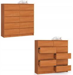 AKORD Komód szekrény K120 10 fiókos éger Akd (OP0LK-1OLC009)