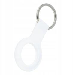 Silicone kulcstartó Airtag Forcell F-tag készülékhez, fehér (5903396117640)