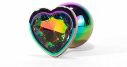 X-Men Dop Anal Cu Bijuterie Secret Shine Metal Rainbowheart S, Multicolor, 7 Cm