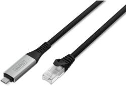 ASSMANN AK-300601-100-S USB-C 3.2 - S/FTP Patch Kábel 10m - Fekete (AK-300601-100-S) (AK-300601-100-S)