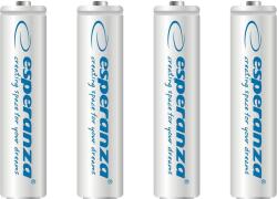 Esperanza EZA102W Újratölthető Ni-MH Ceruzaelem AAA 1000mAh 1.2V (4db/csomag) (EZA102W - 5901299922514) (EZA102W - 5901299922514)