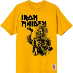 Iron Maiden Ing Est. 1975 Eddie Axe Graphic Unisex Yellow M (IMTEE187MY02)