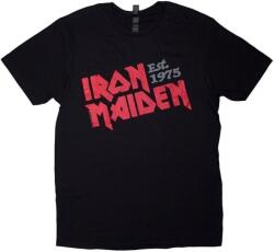 Iron Maiden Est. 1975 Slanted Logo Black S Ing (IMTEE188MB01)