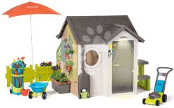 Smoby Házikó kis kertész részére Garden House Smoby kivételesen bővíthető kerti szerszámokkal és napernyővel 24 hó-tól (SM810255-I)