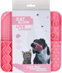 Holland Animal Care Lick Mat Dimensions Rectangle - 4 zónás nyalogatós etetőtál (Rózsaszín; 21 x 21 cm)