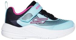 Skechers Microspec Advance aqua gyerekcipő 22 fekete|kék|lila