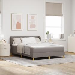 vidaXL Rugós Ágy Matraccal - Taupe, 140x190 cm, Szövet (3340210)