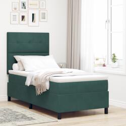 vidaXL Boxspring Ágy Matrac Tömött Zöld 90x200 cm (3339809)