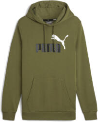 PUMA Essentials+ kéttónusú nagy logós kapucnis TR XL zöld
