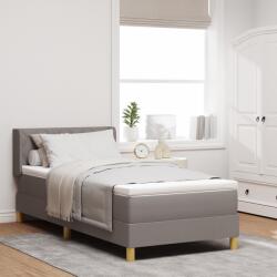 vidaXL Box Spring Ágy Mattal Taupe 100x200 cm Szövet (3341346)