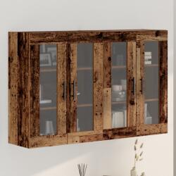vidaXL Fali Szekrény 2 db Régi Fa 69.5x34x90 cm Mérnöki Fa (3394566)