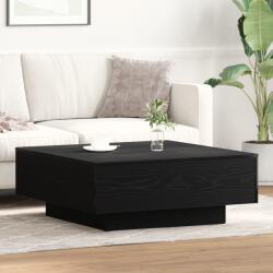 vidaXL Fekete Tölgy Kávézóasztal 80x80x31 cm Műgyanta (862999)