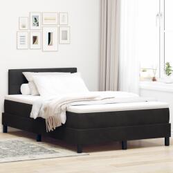vidaXL Boxspring Ágy Matrac & LED Fekete 120x200 cm Bársonyos (3342646)