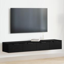 vidaXL Fali Szekrények 2 db Fekete tölgy 68x30x20 cm Mérnöki Fa (3333074)