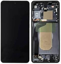 Samsung S937 Galaxy S25 Edge, S25 Slim (2025) Előlap keret+LCD Kijelző+Érintőpanel, Fekete (GH82-37224C) Gyári, Service Pack