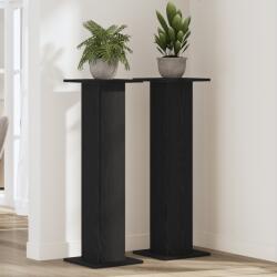 vidaXL Növényállvány 2 db Fekete Tölgy 30x30x95 cm Mérnöki Fa (3345110)