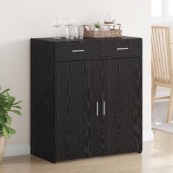 vidaXL tárolószekrény fekete tölgy 80x42, 5x93, 5 cm szerelt fa (3365601)