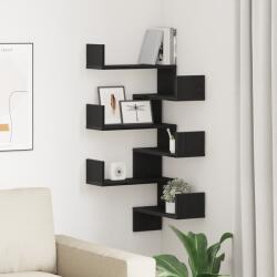 vidaXL Falipolcok 2 db Fekete Tölgy 40x40x49, 5 cm Fűrészelt Fa (862653)