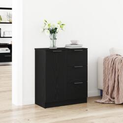 vidaXL Fekete Tölgy oldalszekrény 60x30x70 cm Műanyagból készült (862737)