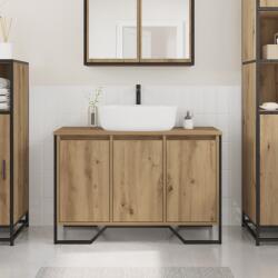 vidaXL Mosdószekrény Mesteri tölgy 91x35x60 cm Mérnöki fa (869181)