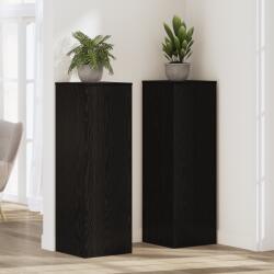 vidaXL növényállvány fekete tölgy 33x33x100 cm Laminált fa (869235)