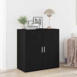 vidaXL Fekete tölgy oldalbüfé 79x38x80 cm Szerelt fából (862269)
