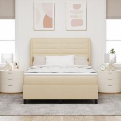vidaXL Rugós Ágy Matrac Kream 140x200 cm Szövet (3340506)