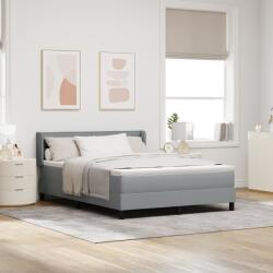 vidaXL Boxspring Ágy Matraccal Világosszürke 140x200 cm Szövet (3341041)