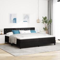 vidaXL Boxspring Ágy Matraccal & LED Fekete 200x200 cm Bársonyos (3342610)