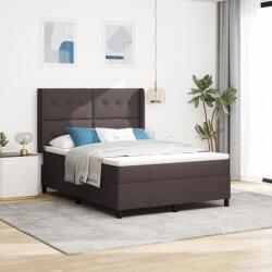 vidaXL Boxspring Ágy Mattal & LED Feketebarna 140x200 cm Szövet (3343507)