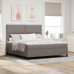 vidaXL Box Spring Ágy Matraccal, Taupe Szuper King, Szövet (3339487)