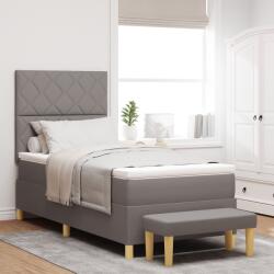 vidaXL Box Spring Ágy Mattal és Paddal Taupe 90x190 cm Szövet (3344342)