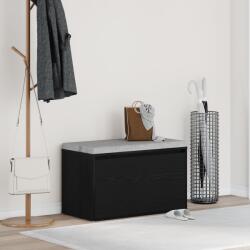 vidaXL Fészek Pad Fekete Tölgy 80x40x45 cm Mérnöki Fa (862701)