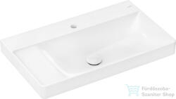 Hansgrohe XELU Q 80x48 cm-es csiszolt aljú, beépíthető mosdó balos pulttal, Smartclean bevonattal, fehér 61033450 (61033450)