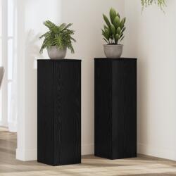 vidaXL Növényállványok 2 db Fekete tölgy 25x25x80 cm (869234)