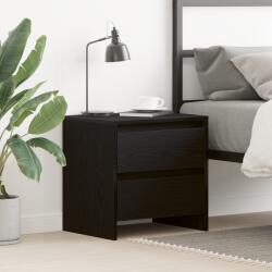 vidaXL Éjjeli asztal Fekete Tölgy 45x34x44, 5 cm Műanyag (863357)