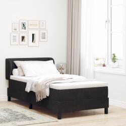 vidaXL Boxspring Ágy Matracot Tettük Fekete 90x200 cm Bársonyból (3340372)
