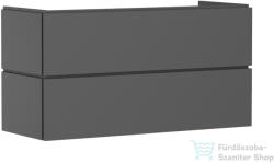 Hansgrohe XILESA E 118x47 cm-es 2 fiókos szekrény, push-open fiókokkal, matt palaszürke 54298760 (54298760)