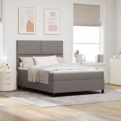 vidaXL Boxspring Ágy Matraccal és LED világítással Taupe 140x200 cm Szövet (3342953)
