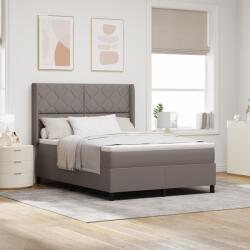 vidaXL Boxspring ágy matraccal és LED-del Taupe 140x200 cm szövet (3343571)