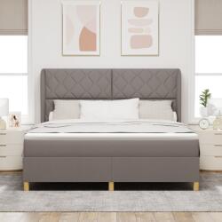 vidaXL Fedett Ágy Matrac Mattral - Taupe, 180x200 cm, Szövet (3340834)